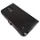 Merkloos Samsung Galaxy Note 4 wallet boek leather Case hoesje Zwart