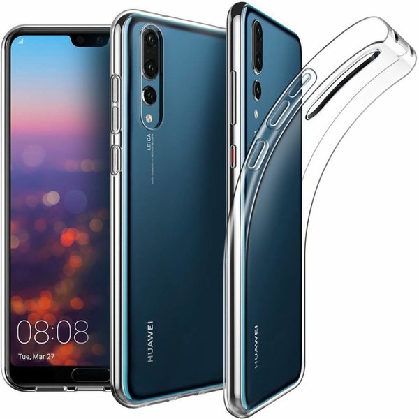 Merkloos Huawei P20 Pro silicone hoesje - case - transparant