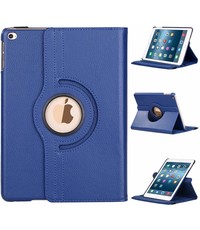 Merkloos Apple iPad 9.7 (2018) hoesje 360° draaibaar Donker Blauw