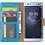 Merkloos Sony Xperia XA2 Portmeonnee cover hoesje / boektype case Blauw