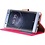 Merkloos Sony Xperia XA2 Portmeonnee cover hoesje / boektype case Pink