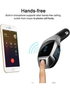 Merkloos X5 MP3 Bluetooth Adapter / Wireless Bluetooth FM Transmitter Radio Adapter Car Kit Met USB SD Card Reader en Call Remote Control