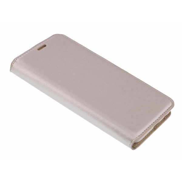 Merkloos Luxe Goud TPU / PU Leder Flip Cover met Magneetsluiting Huawei P Smart