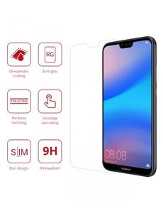 Merkloos Huawei P20 Lite Tempered Glass / Beschermglas Screenprotector