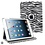 Merkloos iPad Air 360 Rotatie Hoes, Cover, Case Zebra Design - Wit / Zwart