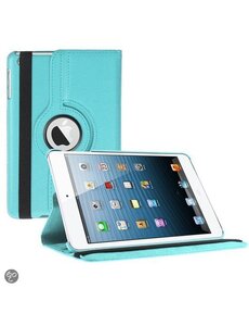 Merkloos iPad Mini 3 hoesje Multi-stand Case 360 graden draaibare Beschermhoes licht blauw