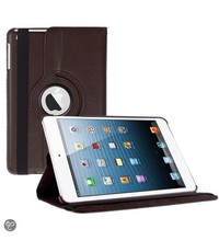 Merkloos iPad Mini 3 hoesje Multi-stand Case 360 graden draaibare Beschermhoes bruin