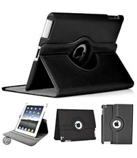Merkloos Luxe 360 graden Protect cover case voor iPad 2 / 3 / 4 Zwart