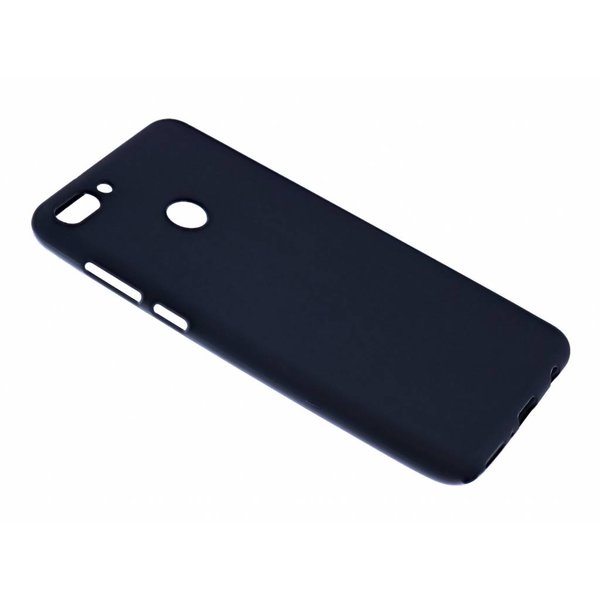 Merkloos Huawei Y9 (2018) Case Zwart TPU Hoesje Matte Finish Slim Profile