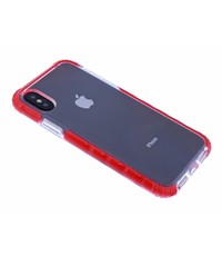 Merkloos iPhone X / Xs Premium Transparent & Anti Shock TPU Hoesje Rood