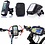 Merkloos Zwart Fiets Houder Universeel Waterdicht & Shockproof Large Hoesje Motorola Moto G6 Play