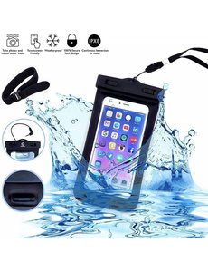 Merkloos Neon Multi Functional Waterdichte Zwart hoesje Pouch Met Audio Jack Motorola Moto E5 Play