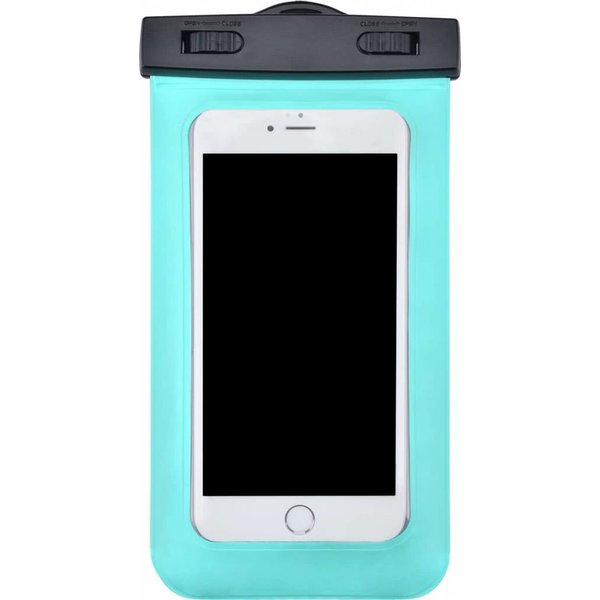 Merkloos Neon Multi Functional Waterdichte hoesje Pouch Met Audio Jack LG Q7 Groen