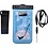 Merkloos Neon Multi Functional Waterdichte hoesje Pouch Met Audio Jack LG Q7 Blauw