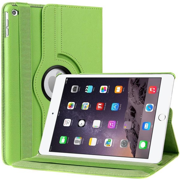 Merkloos  iPad Air 2 Case, 360 graden draaibare Hoes, Cover - Groen