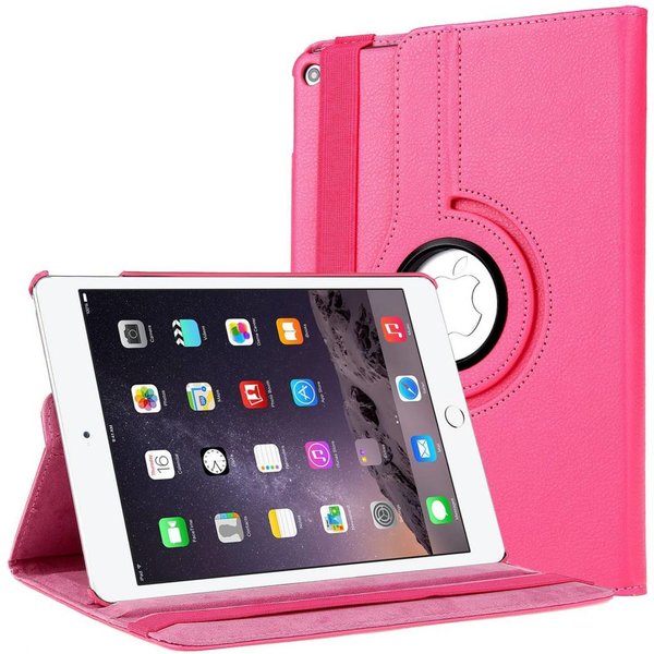 Merkloos Apple iPad Air 2 Case, 360 graden draaibare Hoes, Cover - Pink