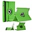 Merkloos Luxe 360 graden Protect cover case voor iPad 2 / 3 / 4 Groen