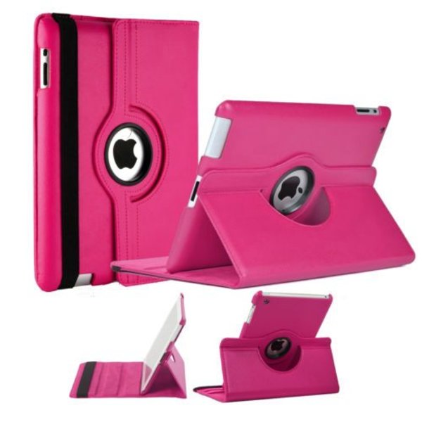 Merkloos Luxe 360 graden Protect cover case voor iPad 2 / 3 / 4 Roze