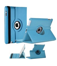 Merkloos Luxe 360 graden Protect cover case voor iPad 2 / 3 / 4 Licht Blauw