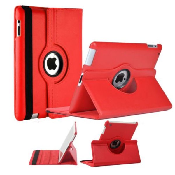 Merkloos Luxe 360 graden Protect cover case voor iPad 2 / 3 / 4 Rood