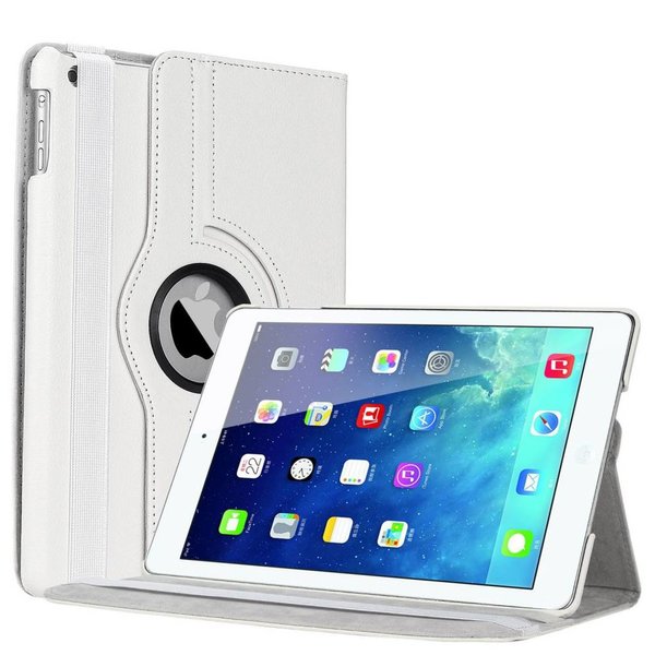 Merkloos Apple iPad Air Luxe 360 Rotation Case Cover Wit