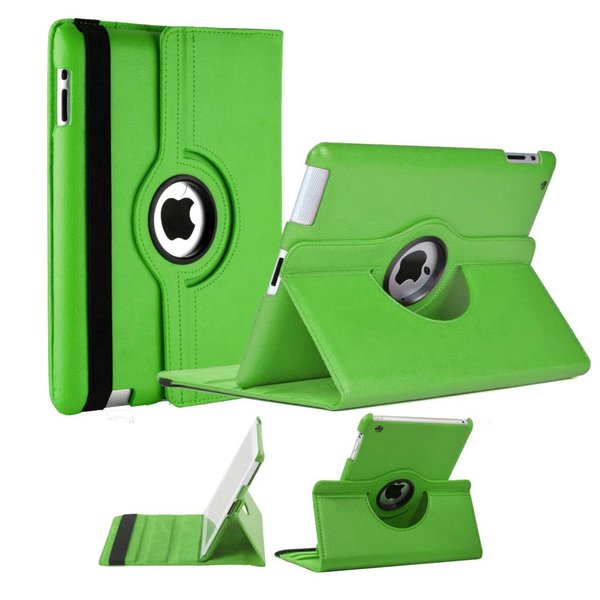 Merkloos Apple iPad Mini / Mini 2 Case, 360 graden draaibare Hoes, Cover Licht Groen