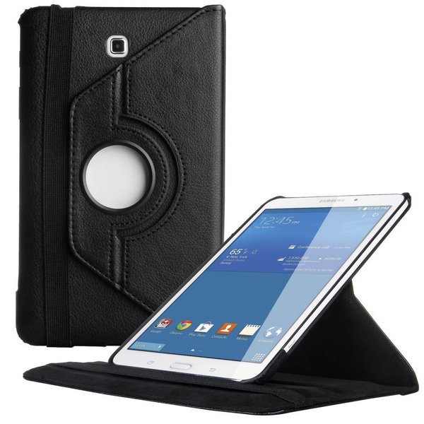 Merkloos Samsung Galaxy Tab 4 8.0 T330 Tablet draaibare case cover hoesje Zwart