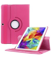 Merkloos Samsung Galaxy Tab S 10.5 inch T800 / T805 Tablet hoesje met 360° Draaibaar - Roze Pink