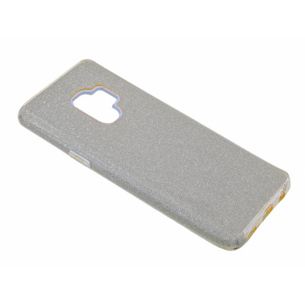 Merkloos Samsung Galaxy S9+ (Plus) Goud Glitter TPU Back Cover Hoesje