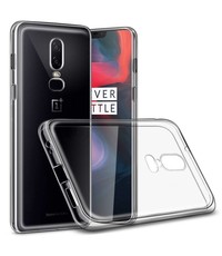 Merkloos transparant TPU hoesje ultra thin silicone voor Oneplus 6
