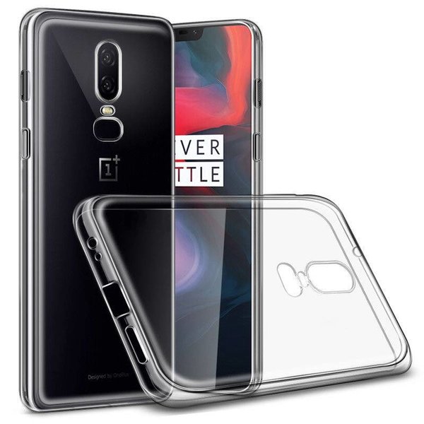 Merkloos transparant TPU hoesje ultra thin silicone voor Oneplus 6