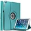 Merkloos Apple iPad Air 2 Case, 360 graden draaibare Hoes, Cover - Licht Blauw