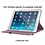 Merkloos Apple iPad Air 2 Case, 360 graden draaibare Hoes, Cover Licht Roze