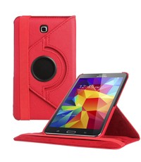 Merkloos Samsung Galaxy Tab 4 7.0 inch Tablet hoesje 360 Draaibaar Case - Rood