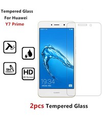 Merkloos 2 Stuks - Huawei Y7 Prime (2018) Screenprotector Tempered Glass (0.3mm)