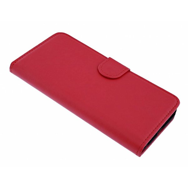 Merkloos iPhone 6(s)+ Plus Rood Booktype Kunstleer Hoesje Met 2 Pasjesruimte