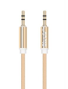 Merkloos AUX Stereo Kabel 3.5mm Jack - 1 Meter Goud