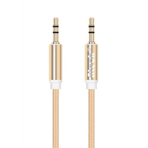 Merkloos AUX Stereo Kabel 3.5mm Jack - 1 Meter Goud