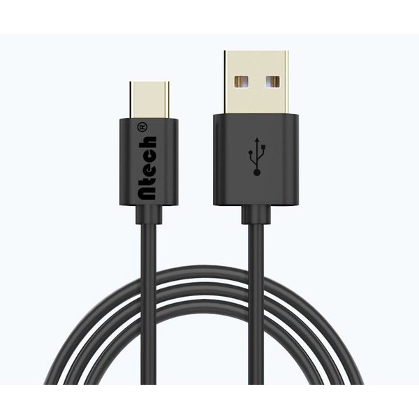 Merkloos USB type-C Kabel 1 meter Oplaadkabel / Datakabel universeel voor alle Type-C Apperaten Zwart