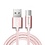 Merkloos USB type-C Kabel 1 meter Oplaadkabel / Datakabel universeel voor alle Type-C Apperaten Rose Goud