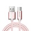 Merkloos USB type-C Kabel 1 meter Oplaadkabel / Datakabel universeel voor alle Type-C Apperaten Rose Goud
