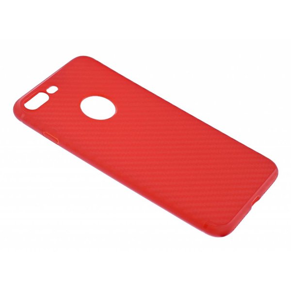 OU case OU Case Rood Hoesje Ferrari series voor Geschikt voor iPhone 8+ (Plus) / 7+ (Plus)