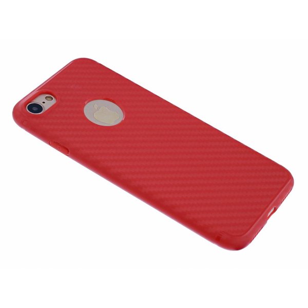 OU case OU Case Rood Hoesje Ferrari series voor Geschikt voor iPhone 8 / 7