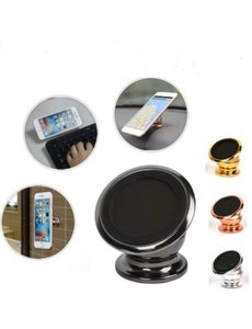 Merkloos Luxe 360 Universele one Touch Magnetische Dashboard houder Zwart