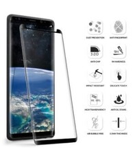 Merkloos Samsung Galaxy Note 9 Premium Curved 5D Glazen Screenprotector zwart