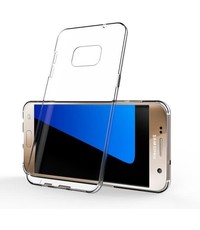 Merkloos Samsung Galaxy S7 crystal clear Hybrid bumper ultra thin silicone hoesje