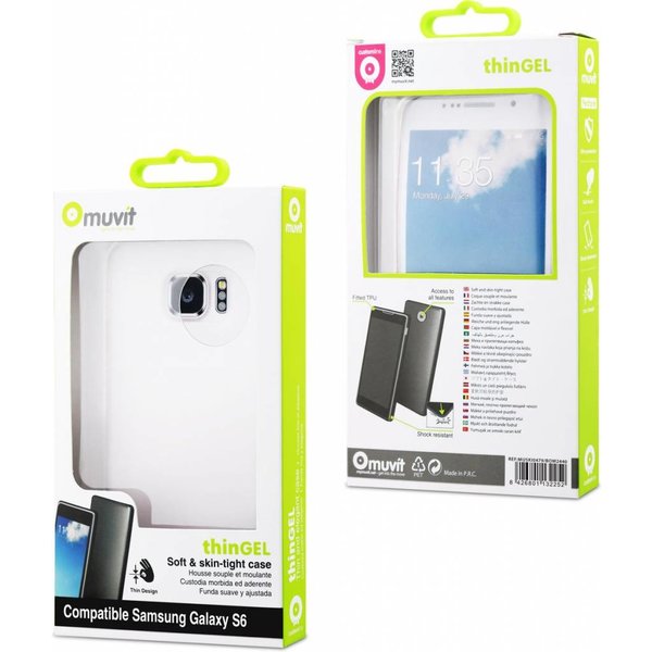 Muvit Muvit Geschikt voor Samsung Galaxy S6 Thingel Case - Transparant