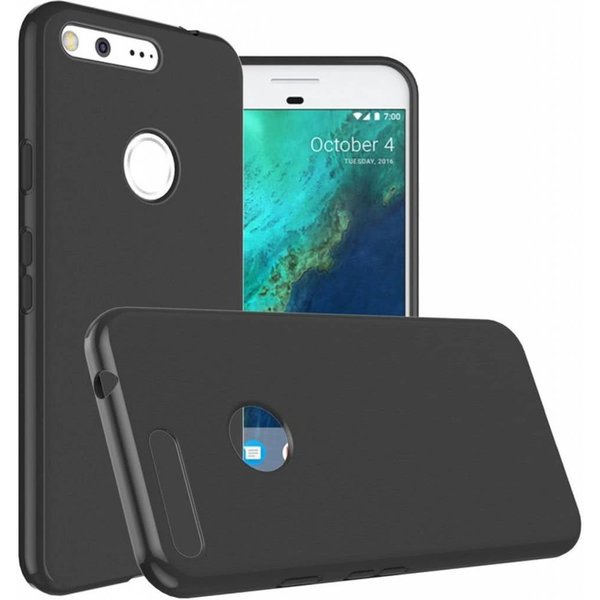 Merkloos Google Pixel XL backcover silicone hoesje zwart