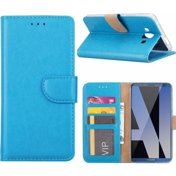 Merkloos Huawei Mate 10 Portemonnee hoesje / book case Blauw