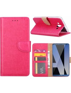 Merkloos Huawei Mate 10 Portemonnee hoesje / book case Pink